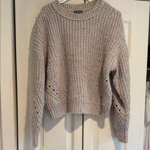 Point Sur Textured Knit Sweater in multicolor grey. Size Medium.